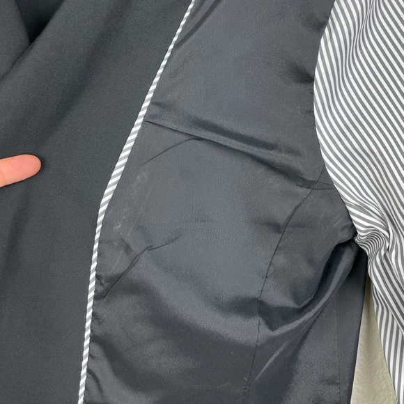 Banana Republic Women's 2 TALL Black Italian Washable Wool Blazer Coat 267508 - Picture 10 of 16